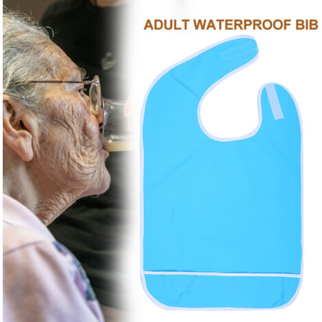 Wasserdichte Schürze für Erwachsene zum Essen – Waschbar und wiederverwendbar – Größe 45 x 65 cm – Himmelblau