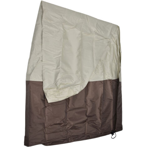 Wasserdichte Schutzhülle aus 210D-Material für Gartenbrunnen, silberne Oxford-Canvas-Schutzhülle für Gartenfiguren auf der Terrasse