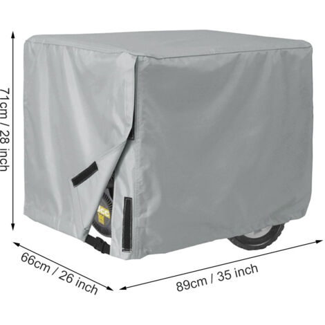 Wasserdichte Schutzhülle für Stromgeneratoren, 210D Polyester, Grau, 35 x 26 x 28 Zoll