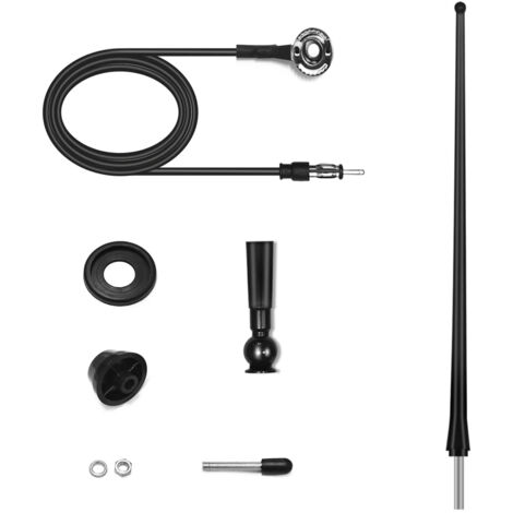 Wasserdichte schwarze Marineantenne für Wohnmobile, Yachten, Motorboote, Angelzubehör und Bootsersatzteile.