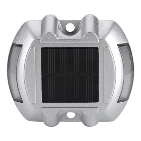 Wasserdichte, solarbetriebene Außenleuchte aus Aluminiumguss mit 6 LEDs, weiß, für Straßen und Einfahrten