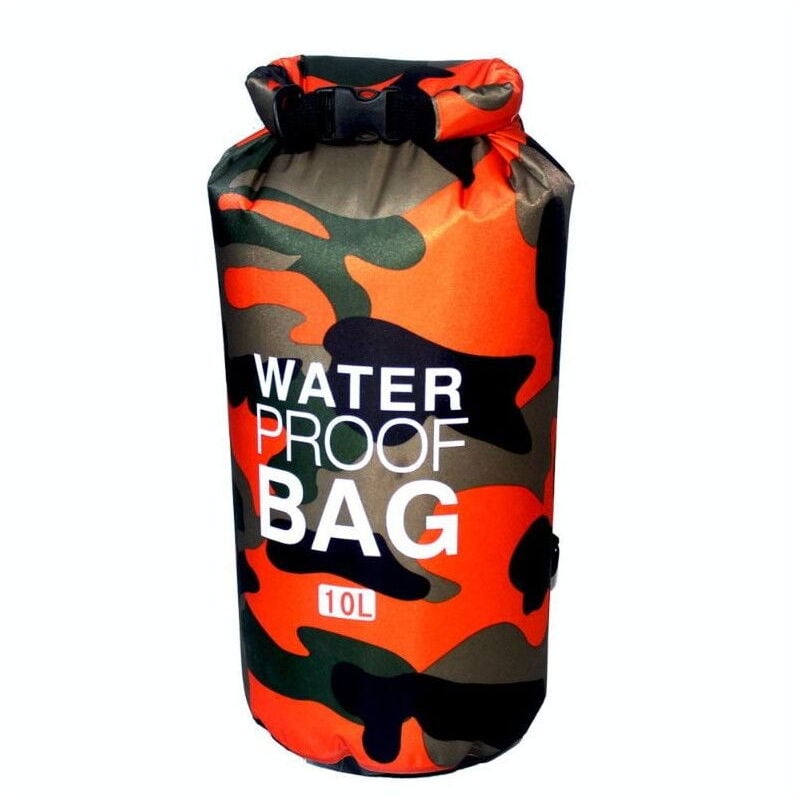 Image of Northix - Wasserdichte Tasche 10 l, Camouflage - Orange