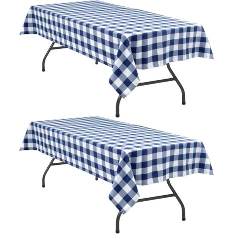 Wasserdichte Tischdecke mit Büffelkaromuster, 2er-Pack, 55,1 x 78,7 cm