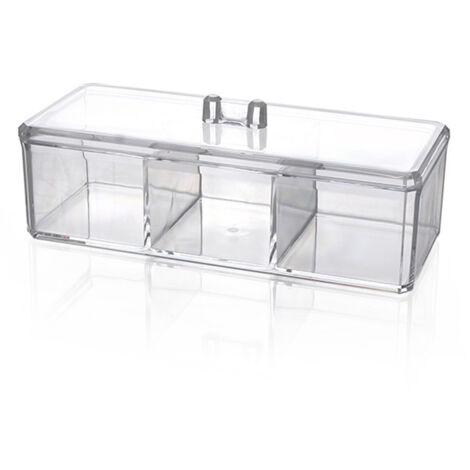 Wasserdichte, transparente Kosmetikaufbewahrungsbox aus Acryl für Wattepads, Make-up-Entferner-Pads und -Sticks