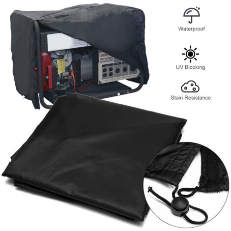 Wasserdichte und UV-beständige Schutzhülle für tragbare Generatoren mit Kordelzug und Klettverschluss – 210D Oxford-Gewebe – 78 x 60 x 53 cm