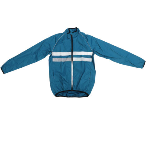 Wasserdichte und winddichte Herren-Radjacke mit Reflektorstreifen für Mountainbiken, Motorradfahren und Angeln – Größe 2XL