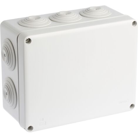 Wasserdichte Verteilerdose mit verstärkter UV-Beschichtung - IP55 - SUM'OHM 170X140X70 - 10 Anschlüsse