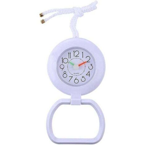 Wasserdichte Wanduhr, Badezimmeruhr, Küchenuhr, Duschuhr, Saugnapfuhr mit Handtuchring - KZQ