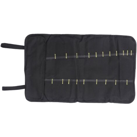 Wasserdichte Werkzeugtasche aus Canvas mit 22 Fächern, multifunktionaler Organizer mit praktischem Rollverschluss.