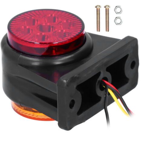 Wasserdichte zweifarbige LED-Seitenmarkierungsleuchte für PKW, LKW, Anhänger – Rot/Gelb – 12–24 V