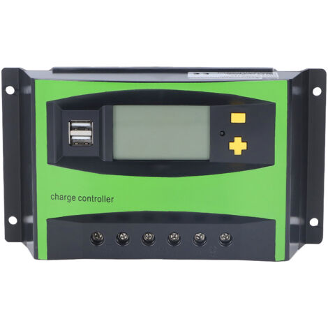Wasserdichter 40A 12V/24V Solar-Laderegler mit zwei USB-Anschlüssen und großem Display – Solarpanel-Controller