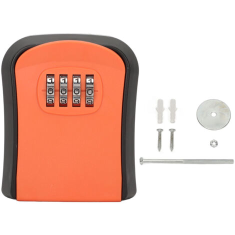 Wasserdichter ABS-Wandsafe mit 4-stelligem Zahlenschloss für Schlüssel, inklusive 5 Schlüsseln und Aufbewahrungsbox