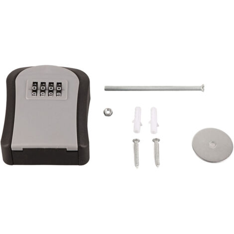 Wasserdichter ABS-Wandsafe mit 4-stelligem Zahlenschloss und 5 Schlüsseln für sichere Aufbewahrung
