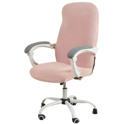 Wasserdichter Bürostuhlbezug, Rosa, Stretch-Jacquard, Computerstuhlbezug, Sessel, Größe M