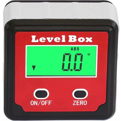 Wasserdichter digitaler LCD-Winkel-Neigungsmesser Winkelbox Bevel Box Nivellierbox Winkelbox Eingebaute Magnete 1 Batterie enthalten
