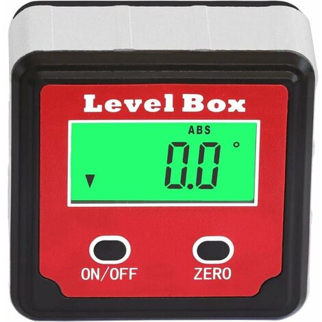 Wasserdichter digitaler LCD-Winkel-Neigungsmesser Winkelbox Bevel Box Nivellierbox Winkelbox Eingebaute Magnete 1 Batterie enthalten