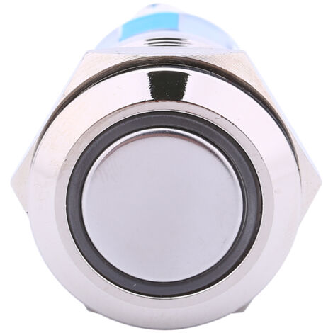 Wasserdichter Druckknopfschalter, blaue LED, 12 V, Metallknopf, Angel-Eye-Licht