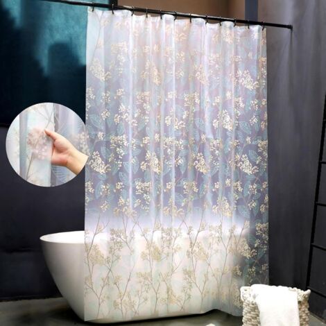 Wasserdichter Duschvorhang, matt-transparentes Design, weich im Griff, 180 x 180 cm