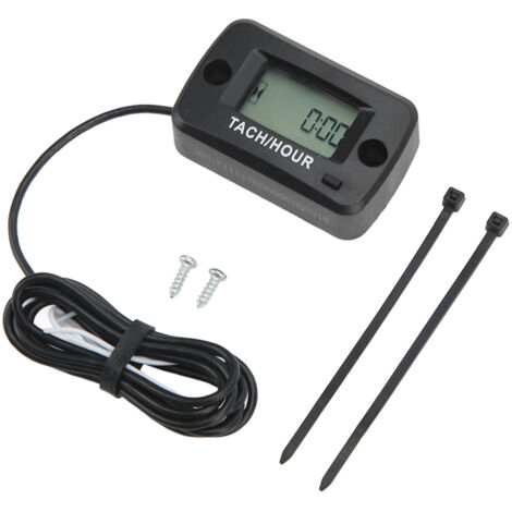 Wasserdichter IP68 Digitaler Drehzahlmesser/Betriebsstundenzähler für Motorrad/Quad - LCD, 0-999999H, 0-30000 U/min