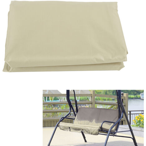 Wasserdichter Kissenbezug für 3-Personen-Hängematte, 150x50x10 cm, Polyester-Taft, für den Außenbereich (Beige)
