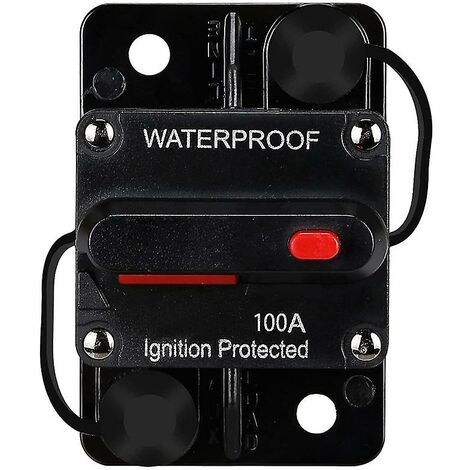 Wasserdichter Leistungsschalter, mit manueller Rückstellung, 12 V-48 V Gleichstrom, 100 A, für Auto, Marine, Trolling-Motoren, Boot