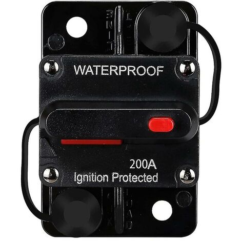 Wasserdichter Leistungsschalter, mit manueller Rückstellung, 12 V-48 V Gleichstrom, 200 A, für Auto, Marine, Trolling-Motoren, Boot
