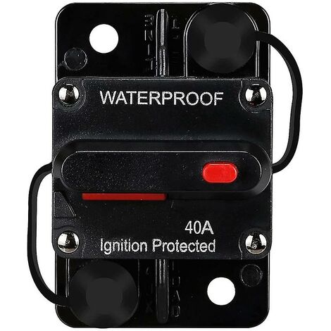 Wasserdichter Leistungsschalter, mit manueller Rückstellung, 12 V-48 V Gleichstrom, 40 A, für Auto, Marine, Trolling-Motoren, Boot