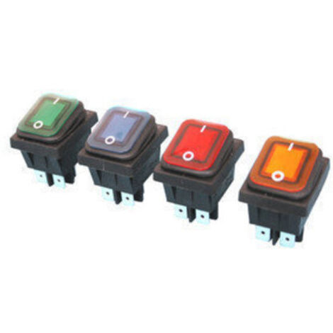Wasserdichter Leuchtschalter Electro DH Farbe Schwarz und Bernstein 11.407.IL/NA 8430552141302
