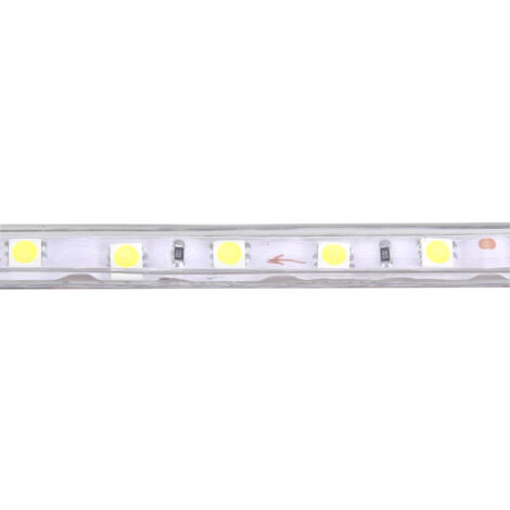 Wasserdichter SMD 5050 LED-Streifen, 220 V, 60 LEDs/m, flexibles dekoratives Lichtband, 1 Meter, Weiß