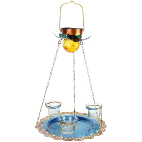 Wasserdichter Solar-Vogelfutterspender mit LED für den Außenbereich