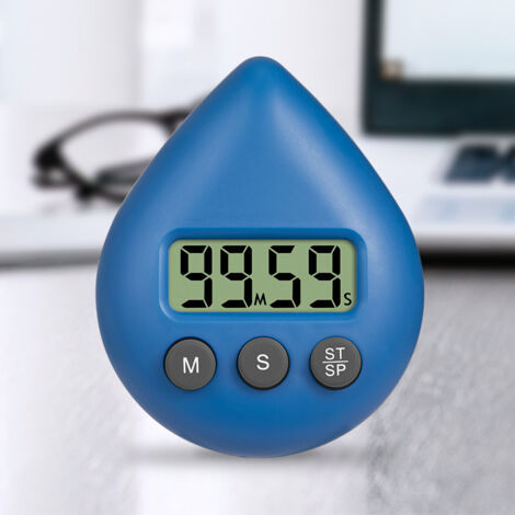 Wasserdichter Timer für die Dusche, Digitaluhr, Duschuhr, Timer für Bad und Küche, Countdown-Timer mit Saugnapf-Aufhängeöse, Zeitmanagement-Tool