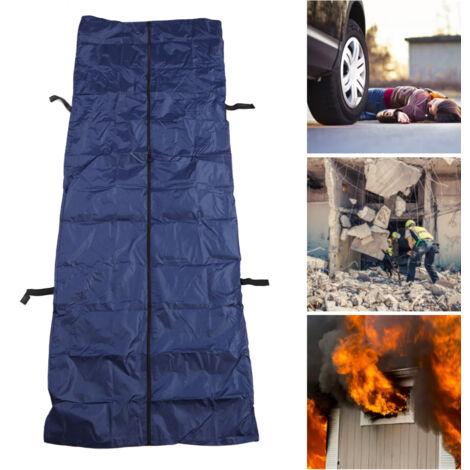 Wasserdichter, verstärkter Leichensack aus 210D Oxford-Gewebe, 200 x 90 cm, mit 4 Tragegriffen für Bestattungs- oder Rettungstransporte