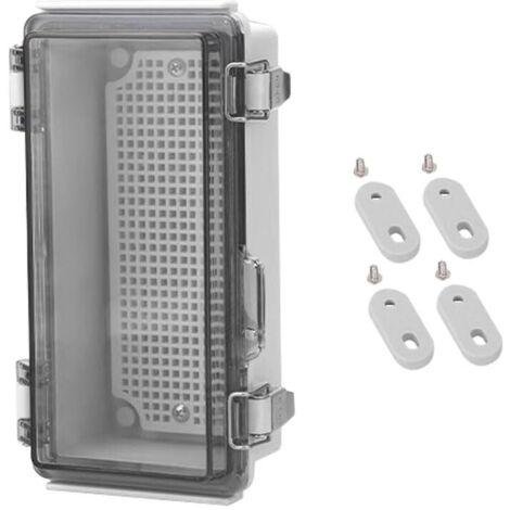 Wasserdichter Verteilerkasten - Elektrisches Kunststoffgehäuse - Faltbarer Verteilerkasten für Gärten, Terrassen und Baustellen (M, transparent)