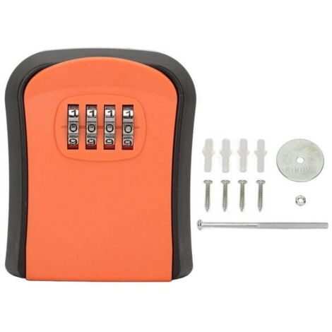Wasserdichter Wandtresor mit 4-stelligem Zahlenschloss, Platz für 5 Schlüssel, für Innen- und Außenbereich, Garage, Garten, wetterfeste Maklerbox