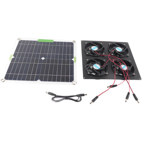 Wasserdichtes 4-Port-Solar-Lüfterset mit monokristallinem Panel für Gewächshäuser und Chassis