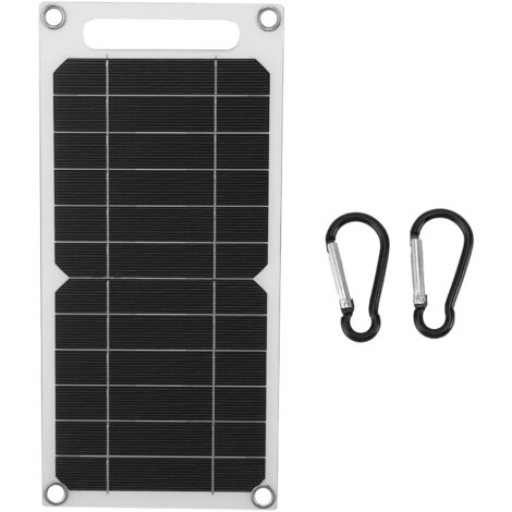 Wasserdichtes 6W 6V monokristallines Solarpanel mit USB- und Typ-C-Anschlüssen für Camping und Wandern