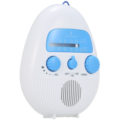 Wasserdichtes FM/AM-Duschradio, Mini-Batterieradio fürs Badezimmer