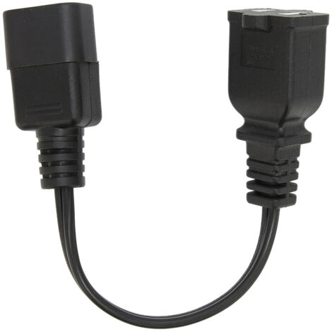 Wasserdichtes IEC C14-zu-15R-Stromkabel (Stecker/Buchse) für Bürobeleuchtung, audiovisuelle Geräte und Projektoren (100–250 V).