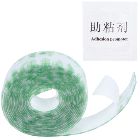 Wasserdichtes Klebeband für Wände, wasserfester Aufkleber für Badezimmer und Küchen, 3,2 Meter (grünes Blattmuster)