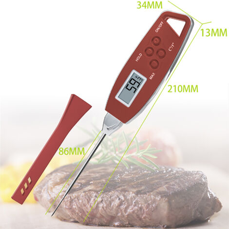 Wasserdichtes Kochthermometer für Fleisch, Backofen, Milch – Küchen- und Backzubehör