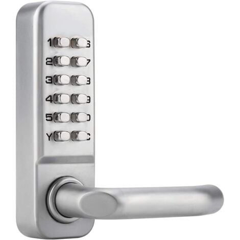 JUNJUN Wasserdichtes mechanisches Codeschloss, 1-11-stellige Codekombination, Sicherheitspasswort, codiertes Schloss, schlüsselloses mechanisches Kombinationstürschloss für Bürotüren aus Holz