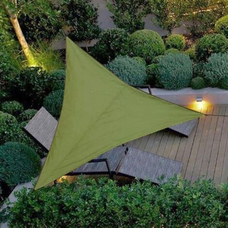 Wasserdichtes und UV-beständiges dreieckiges Sonnensegel für Garten, Terrasse, Pool, Camping