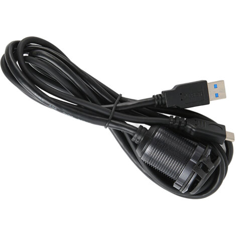 Wasserdichtes USB-C-Kabel (Stecker/Buchse) für Auto-, Motorrad- und Bootsarmaturenbrett