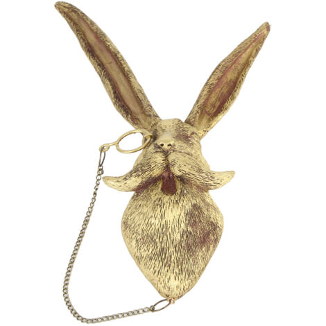 Wasserfeste Tier-Wandskulptur aus Bronzeharz, Innendekoration, Tierkopf-Ornament für den Außenbereich