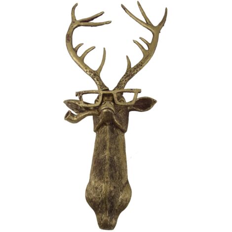 Wasserfeste Tier-Wandskulptur aus Bronzeharz, Tierkopf-Ornament für die Innen- und Außendekoration