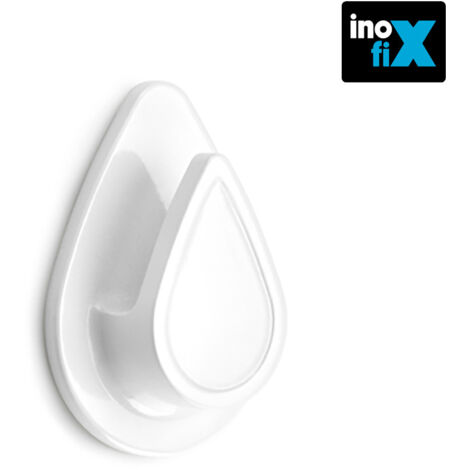 Wasserfester Kleiderbügel mit weißem Tropfen, Modell 2193-2-000, INOFIX-Blister