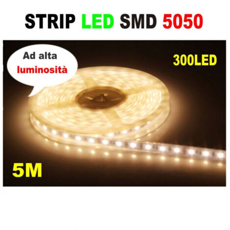 Wasserfester LED-Streifen – 5 Meter – SMD5050 Warmweiß – 300 l