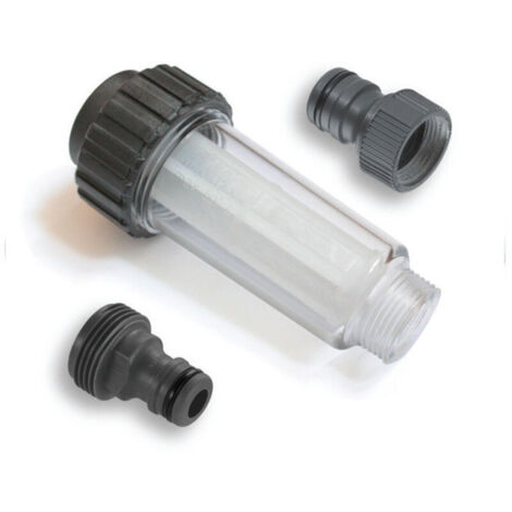 Wasserfilter mit Steckanschlüssen für Hochdruckreiniger, Gartenpumpe, Gartenbewässerung, Wohnmobilanschluss