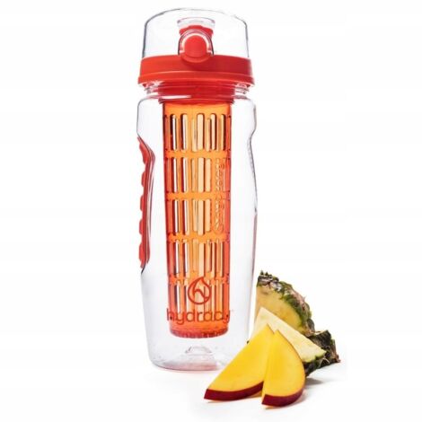 WASSERFLASCHE mit Obstkorb, Sport, 900 ml + E-Book