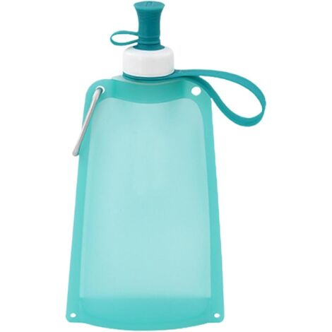 Wasserflasche, Reiseflasche, Trinkbehälter, transparente Silikonkonstruktion, leichtes Material, ideal für Fitnessstudio, Wandern, Rucksackreisen, Familiencamping im Freien